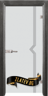 Стъклена интериорна врата Gravur G 13 3, Сив кестен