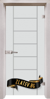 Стъклена интериорна врата Gravur G 13 6, Перла