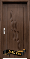 Интериорна HDF врата Стандарт модел 014 P, цвят Орех