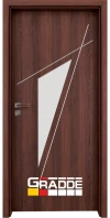 Врата - интериорна, модел Gradde Kristall Glas 4 2, цвят Шведски дъб