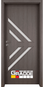 Врата - интериорна, модел Gradde Paragon Glas 3 4, цвят Череша Сан Диего