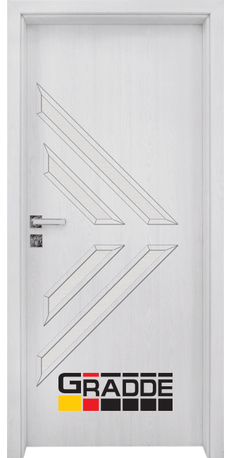 Врата - интериорна, модел Gradde Paragon Glas 3 4, цвят Сибирска лиственица