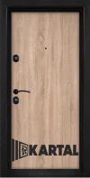 Блиндирана входна врата Картал, модел T-902 - черна метална каса